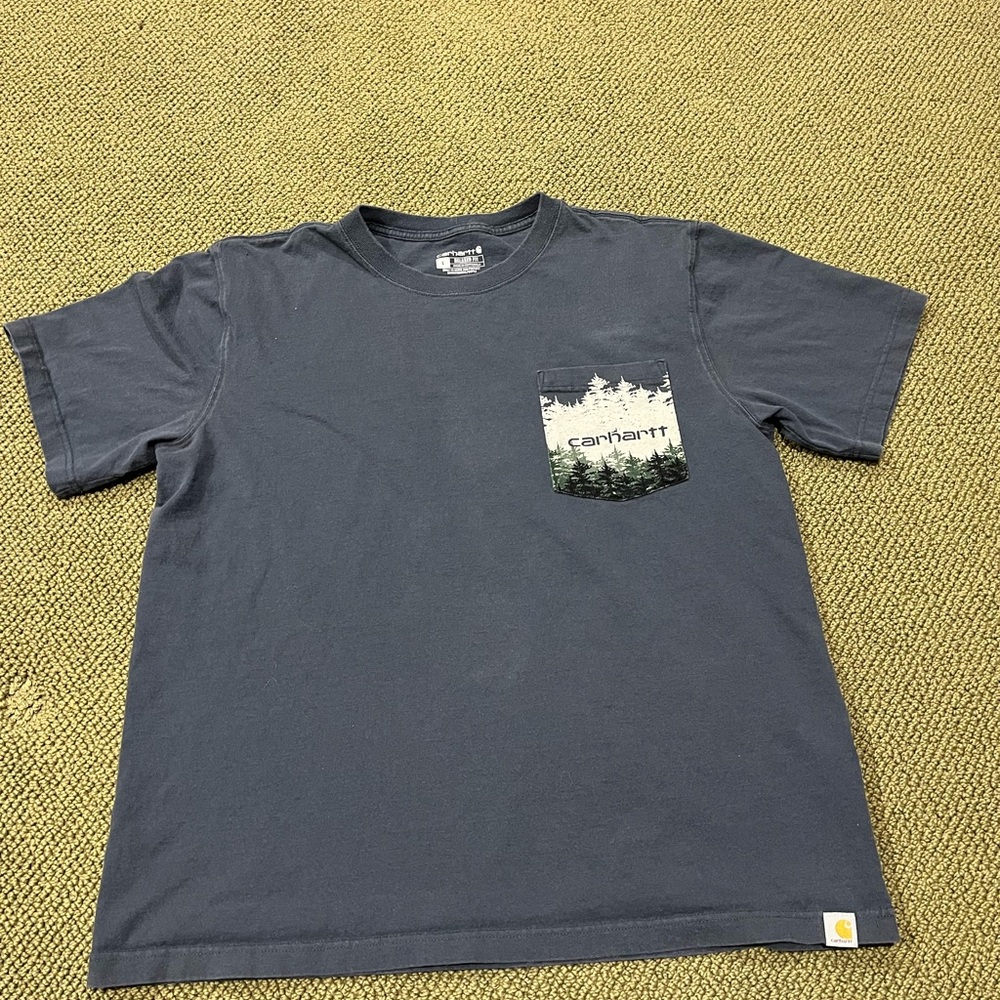 Carhartt Men's Dark Blue Graphic Pocket Tee